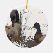 Enten-Verzierung Keramikornament (Vorne)