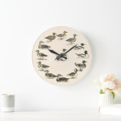 Enten von Nordamerika Illustrationen Große Wanduhr (Zuhause)
