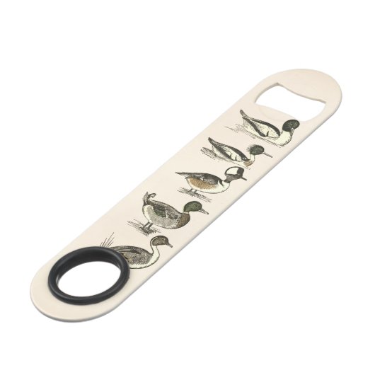 Enten von Nordamerika Illustrationen Speed Flaschenöffner (Vorderseite Schrägansicht)
