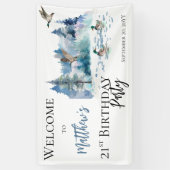 Enten Wald Natur 21. Geburtstag Party Banner (Vertikal)