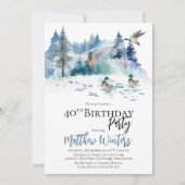 Enten Wald Natur 40. Geburtstag Party Einladung (Vorderseite)