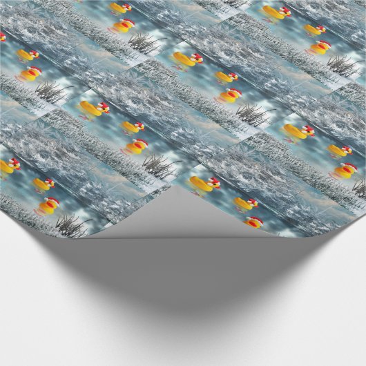 Enten-Weihnachten Geschenkpapier (Ecke)