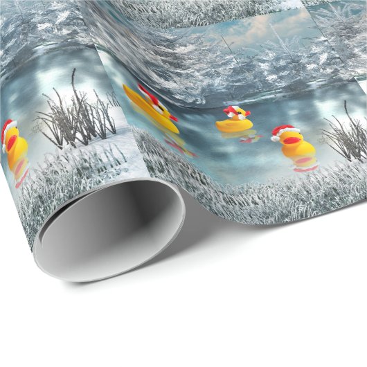 Enten-Weihnachten Geschenkpapier (Rolleneckpunkt)