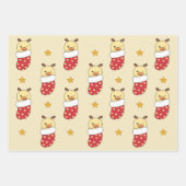 Enten Weihnachts-Wintertiere Holiday Encks Geschenkpapier Set (Vorderseite)