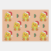Enten Weihnachts-Wintertiere Holiday Encks Geschenkpapier Set (Vorderseite 2)