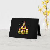 Enten-Weihnachtsbaum Karte (Gelbe Blume)