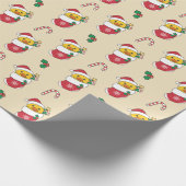 Enten Weihnachtsschnee Wintertiere Enten Geschenkpapier (Ecke)