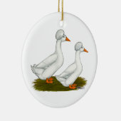 Enten: weiß gekreischt keramik ornament (Rechts)