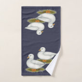 Enten: Weiße Anrufe Badhandtuch Set (Handtuch)