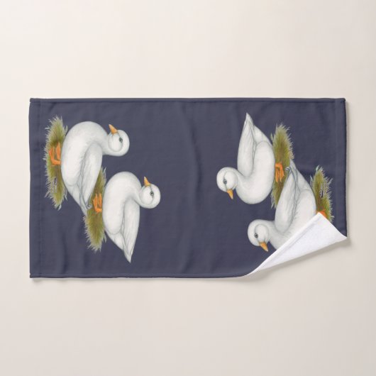 Enten: Weiße Anrufe Badhandtuch Set (Handtuch)