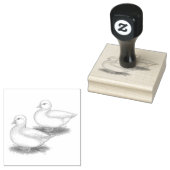 Enten: Weiße Anrufe Gummistempel (Stempel)