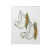 Enten: Weiße Anrufe Notizblock (Rotiert)