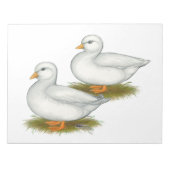 Enten: Weiße Anrufe Notizblock (Vorderseite)