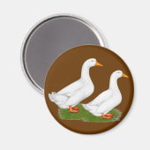Enten: Weiße Pekins Magnet (Vorderseite/Rückseite)