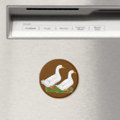 Enten: Weiße Pekins Magnet (In Situ (Geschirrspüler))