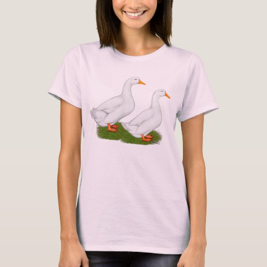 Enten: Weiße Pekins T-Shirt (Vorderseite)