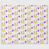 Enten zum Geburtstag mit Confetti und Balloons Geschenkpapier (Flach)