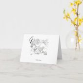 Entenanruf - Note Card Karte (Gelbe Blume)
