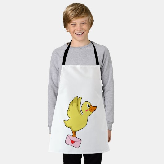 Entenaube Schürze (Getragen)