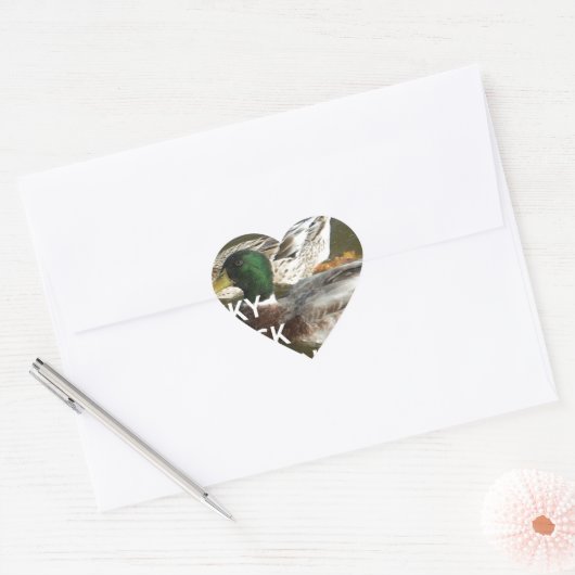 Entenberge. Herz-Aufkleber (Umschlag)