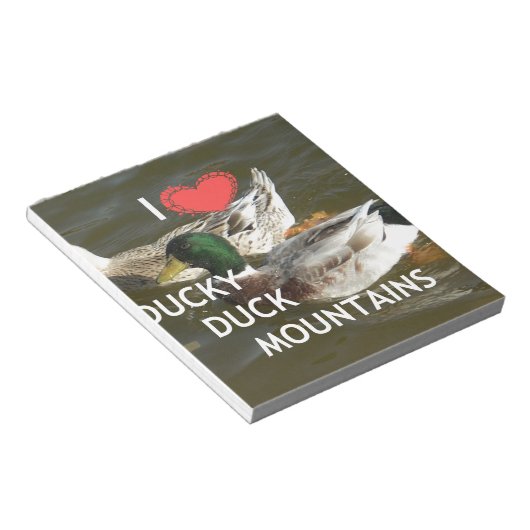 Entenberge. Notizblock (angewinkelt)