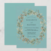 Entenei-Blatt-Hochzeit Einladung (Vorne/Hinten)