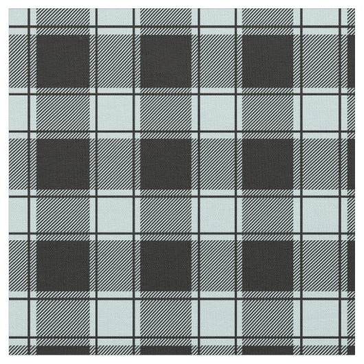 Entenei Blau & Schwarz Buffalo Karo Stoff (Nahaufnahme)
