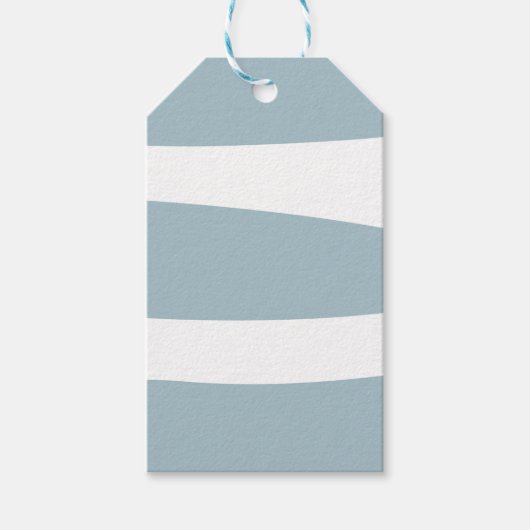 Enteneier Blau und Weiß Abstrakt Geschenkanhänger (Vorderseite)