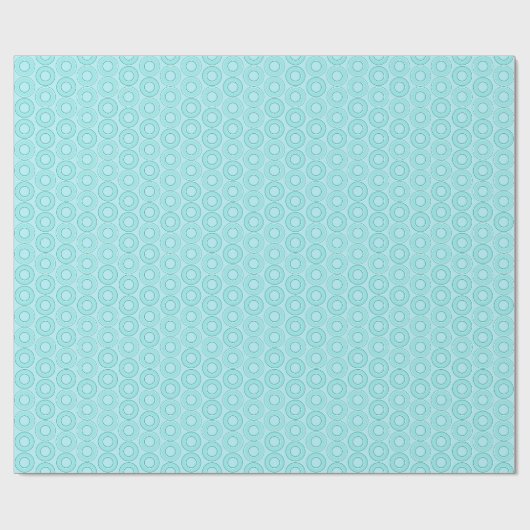 Enteneier Blue Retro Donuts Geschenkpapier (Flach)
