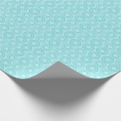 Enteneier Blue Retro Donuts Geschenkpapier (Ecke)