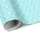 Enteneier Blue Retro Donuts Geschenkpapier (Rolleneckpunkt)