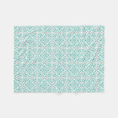 Enteneier und Aquamarine blaue mexikanische Tile H Fleecedecke (Vorderseite (Horizontal))