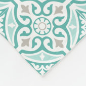 Enteneier und Aquamarine blaue mexikanische Tile H Fleecedecke (Ecke)