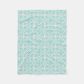 Enteneier und Aquamarine blaue mexikanische Tile H Fleecedecke (Vorderseite)