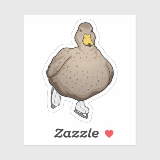 Enteneis Skaten Ice Skate Aufkleber (Blatt)