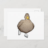 Enteneis Skaten Ice Skate Postkarte (Vorne/Hinten)