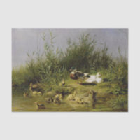Entenfamilie am Teich von Carl Jutz