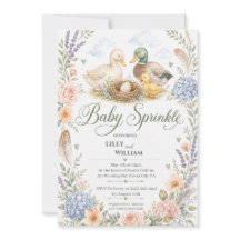 Entenfamilie Ein Geschwister-Baby-Sprinkle-Einladu