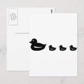 Entenfamilie Postkarte (Vorne/Hinten)