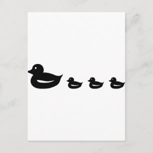 Entenfamilie Postkarte