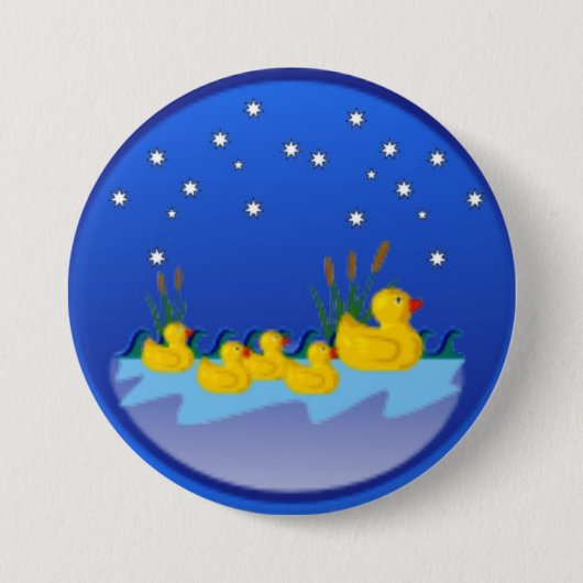 Entenfamilien-Knopf Button (Vorderseite)