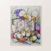 Entenfamilien-Lieben, Puzzlespiel zu lesen Puzzle (Vertikal)