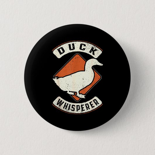 Entenflüsterer Vintage Clic Retro Tierliebe Button (Vorderseite)