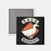 Entenflüsterer Vintage Clic Retro Tierliebe Magnet (Vorderseite/Rückseite)