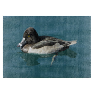 Entenfoto auf blauem Wasser Lake House Schneidebrett
