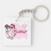 Entenhalter-Blume - "Du machst mich leichtsinnig g Schlüsselanhänger (Rückseite)