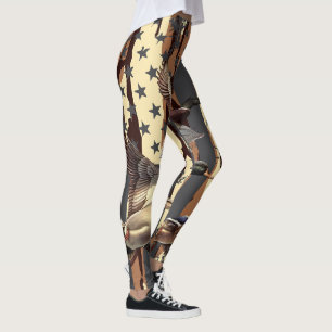 Entenjagd American Flag Waterfowl Bottomland Camou Leggings