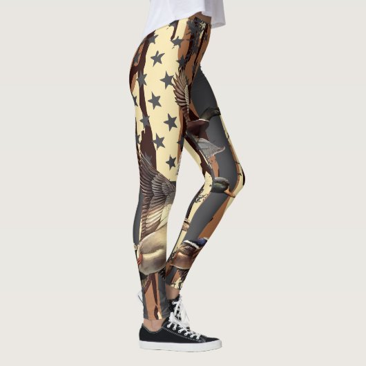 Entenjagd American Flag Waterfowl Bottomland Camou Leggings (Rechts)