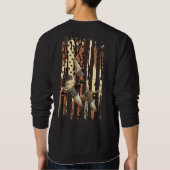 Entenjagd American Flag Waterfowl Bottomland Camou Sweatshirt (Rückseite)
