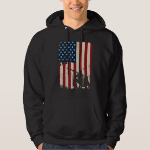 Entenjagd bedrängte patriotische amerikanische Fla Hoodie